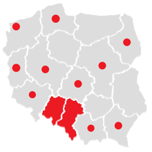 Karte von Polen nach Woiwodschaft